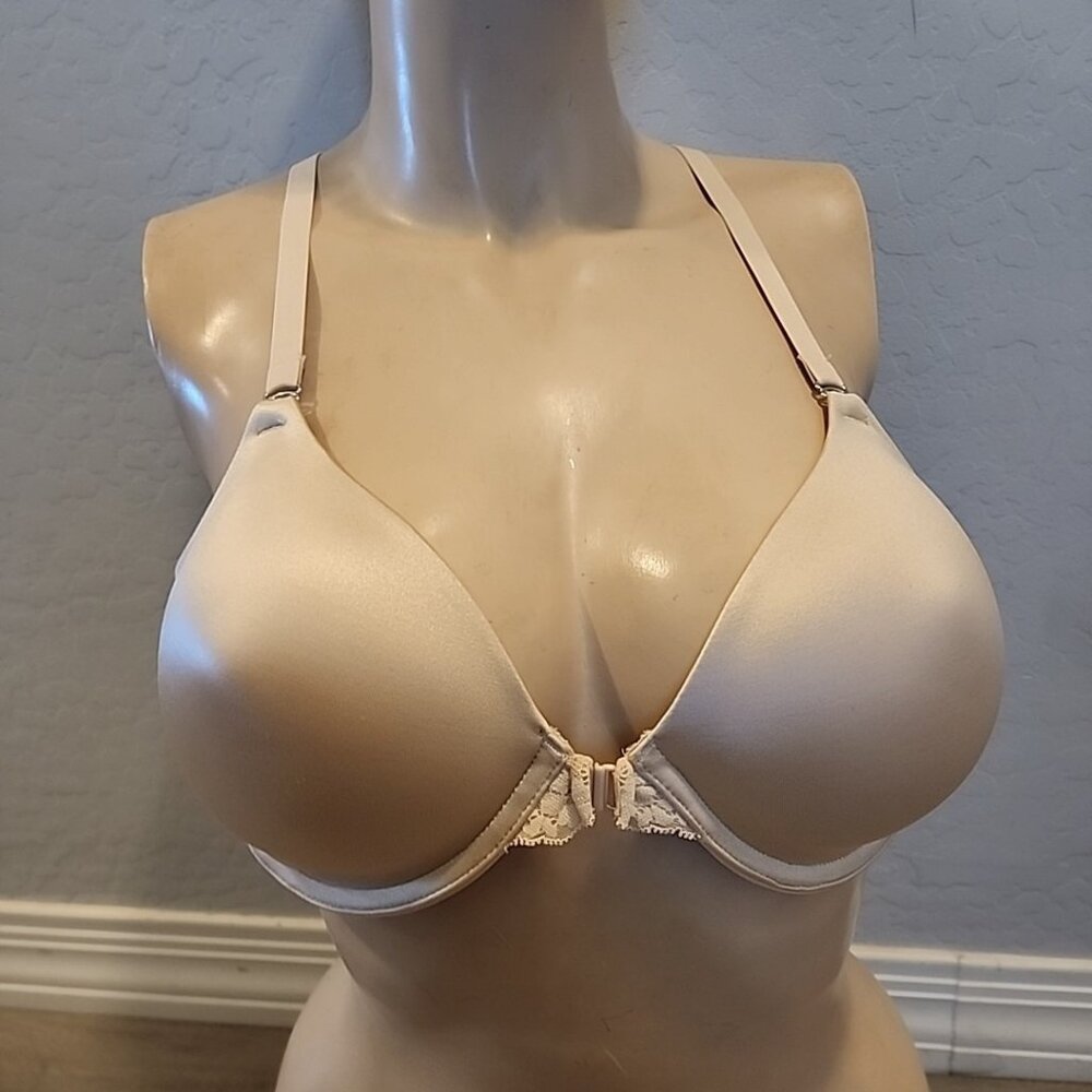 Maidenform Bra 34C Nude Underwire Lightly Lined Front Closure 07112